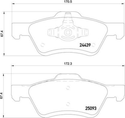 Brembo P 24 159 - Тормозные колодки, дисковые, комплект autosila-amz.com