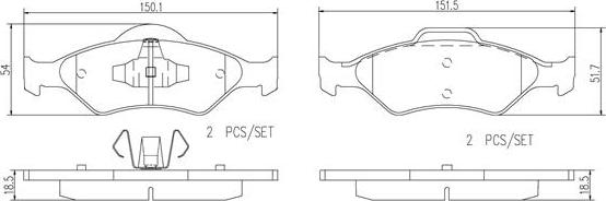 Brembo P24156N - Тормозные колодки, дисковые, комплект autosila-amz.com