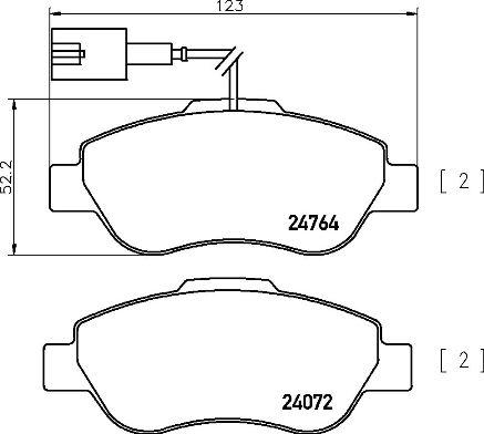 Brembo P 24 150 - Тормозные колодки, дисковые, комплект autosila-amz.com