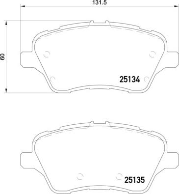 Brembo P 24 151 - Тормозные колодки, дисковые, комплект autosila-amz.com