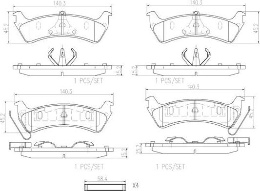 Brembo P24216N - Тормозные колодки, дисковые, комплект autosila-amz.com