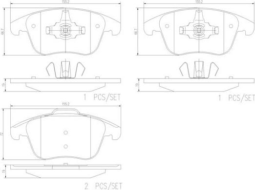 Brembo P24211N - Тормозные колодки, дисковые, комплект autosila-amz.com