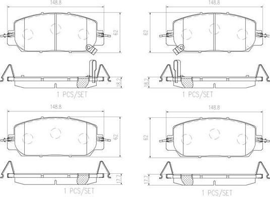 Brembo P28098N - Тормозные колодки, дисковые, комплект autosila-amz.com