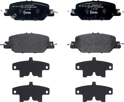 Brembo P 28 097 - Тормозные колодки, дисковые, комплект autosila-amz.com