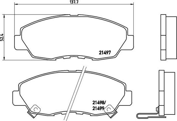 Brembo P 28 042 - Тормозные колодки, дисковые, комплект autosila-amz.com