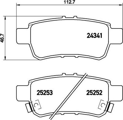 Brembo P 28 062 - Тормозные колодки, дисковые, комплект autosila-amz.com