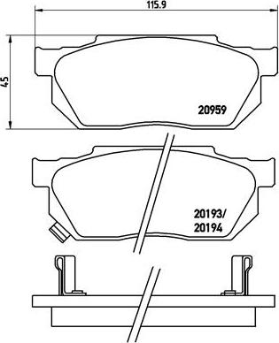 Brembo P 28 008 - Тормозные колодки, дисковые, комплект autosila-amz.com