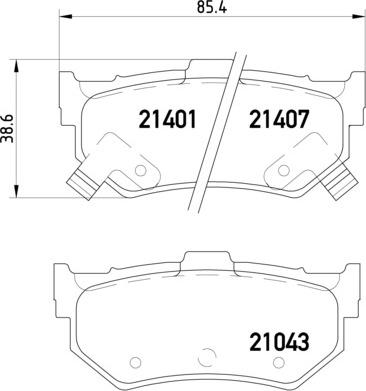 Brembo P 28 007 - Тормозные колодки, дисковые, комплект autosila-amz.com