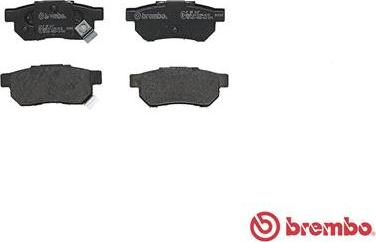 Brembo P 28 017 - Колодки тормозные дисковые задн. ACURA INTEGRA Coupe 01/85-12/90 / ACURA INTEGRA Hatchback 01/85-12/ autosila-amz.com