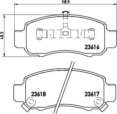 Brembo P28033N - Тормозные колодки, дисковые, комплект autosila-amz.com