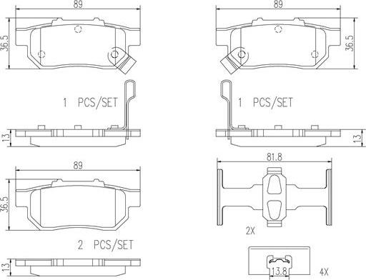 Brembo P28025N - Тормозные колодки, дисковые, комплект autosila-amz.com