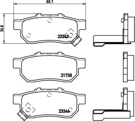 Brembo P 28 025 - Тормозные колодки, дисковые, комплект autosila-amz.com