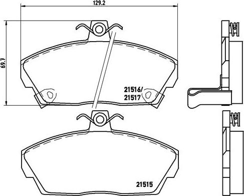 Brembo P 28 020 - Тормозные колодки, дисковые, комплект autosila-amz.com