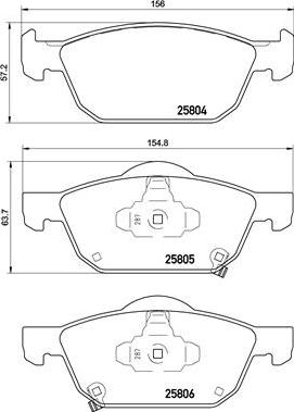 Brembo P28076N - Тормозные колодки, дисковые, комплект autosila-amz.com