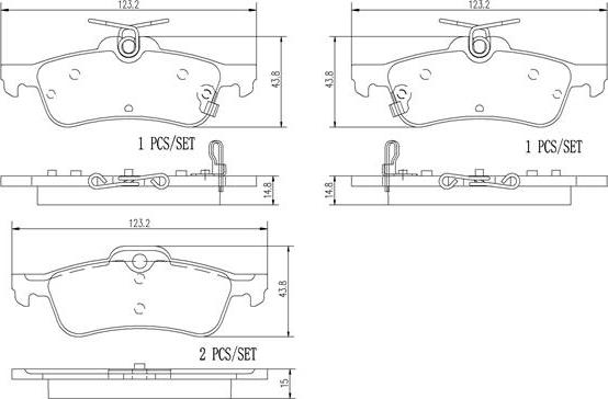 Brembo P28070N - Тормозные колодки, дисковые, комплект autosila-amz.com