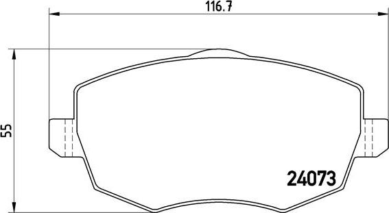 Brembo P 23 095 - Тормозные колодки, дисковые, комплект autosila-amz.com