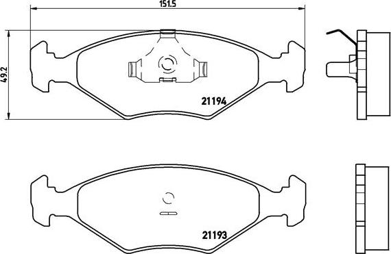 Brembo P 23 040 - Тормозные колодки, дисковые, комплект autosila-amz.com