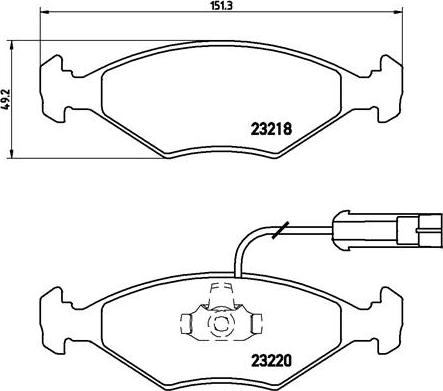 Brembo P 23 056 - Колодки тормозные дисковые передн. FIAT PALIO (178BX) 04/96-> / FIAT PALIO Weekend (178_) 04/96-> / autosila-amz.com