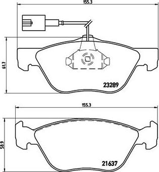 Brembo P 23 077X - Тормозные колодки, дисковые, комплект autosila-amz.com