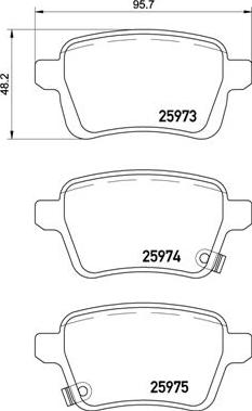 Brembo P 23 156 - Колодки тормозные дисковые задн. FIAT 500L (351_, 352_) 09/12-> autosila-amz.com