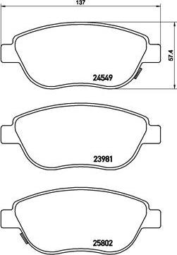 Brembo P 23 153 - Тормозные колодки, дисковые, комплект autosila-amz.com