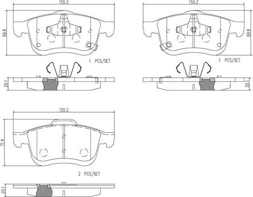 Brembo P23167N - Тормозные колодки, дисковые, комплект autosila-amz.com