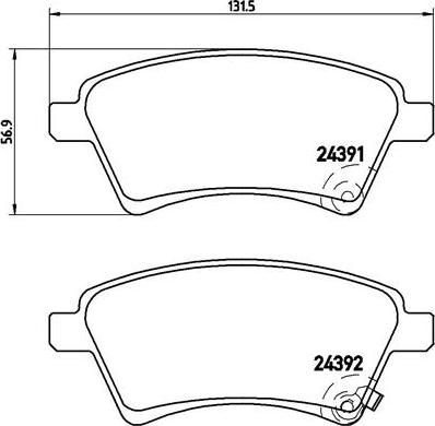 Brembo P 23 105 - P23105 1215 01 [5581079J00] !колодки дисковые п.\ Fiat Sedici, Suzuki SX4 1.5i/1.6i/1.9DDiS 06> autosila-amz.com