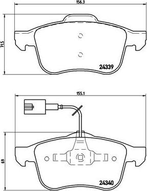 Brembo P 23 103 - Тормозные колодки, дисковые, комплект autosila-amz.com