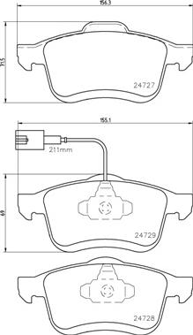 Brembo P 23 130 - Тормозные колодки, дисковые, комплект autosila-amz.com