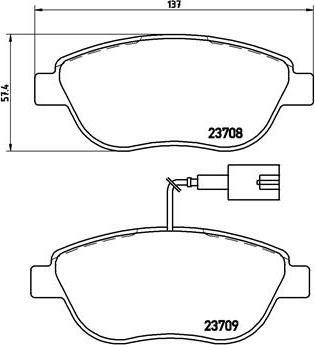 Brembo P 23 137X - Тормозные колодки, дисковые, комплект autosila-amz.com