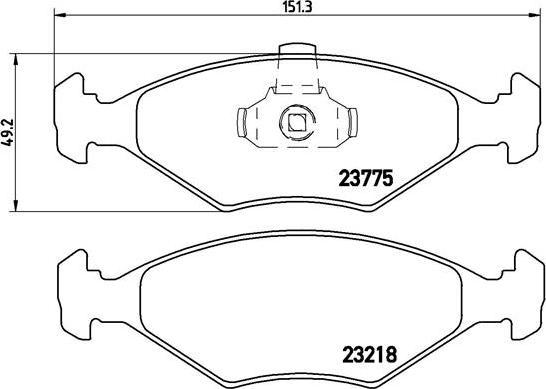 Brembo P 23 123 - Тормозные колодки, дисковые, комплект autosila-amz.com