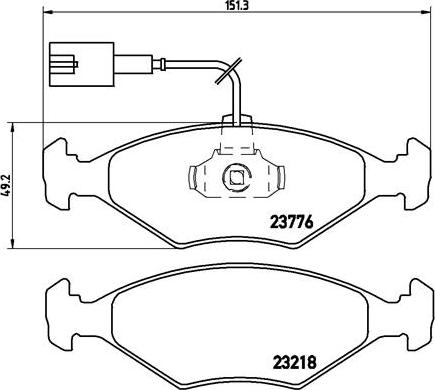 Brembo P 23 122 - Тормозные колодки, дисковые, комплект autosila-amz.com