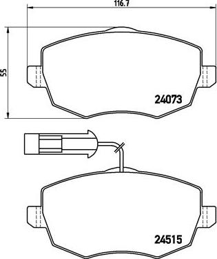 Brembo P 23 127 - Тормозные колодки, дисковые, комплект autosila-amz.com