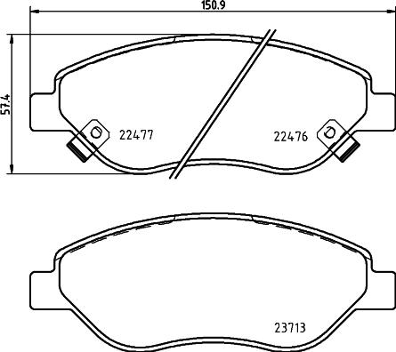 Brembo P 23 178 - Тормозные колодки, дисковые, комплект autosila-amz.com