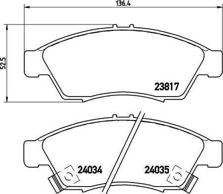 Brembo P 79 014 - Тормозные колодки, дисковые, комплект autosila-amz.com