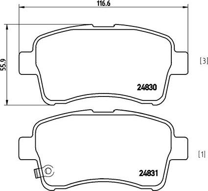 Brembo P 79 021 - Тормозные колодки, дисковые, комплект autosila-amz.com