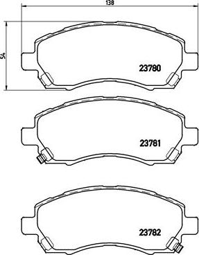 Brembo P 78 009 - Тормозные колодки, дисковые, комплект autosila-amz.com