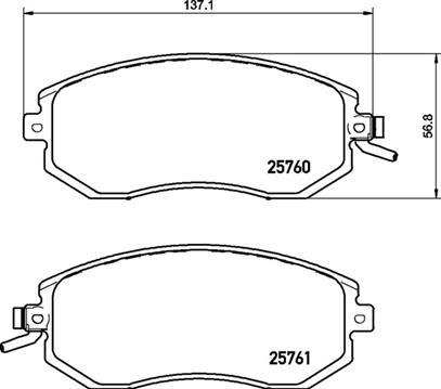 Brembo P78027N - Тормозные колодки, дисковые, комплект autosila-amz.com