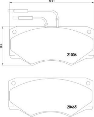 Brembo P A6 002 - Тормозные колодки, дисковые, комплект autosila-amz.com