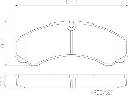 Brembo PA6017N - Тормозные колодки, дисковые, комплект autosila-amz.com