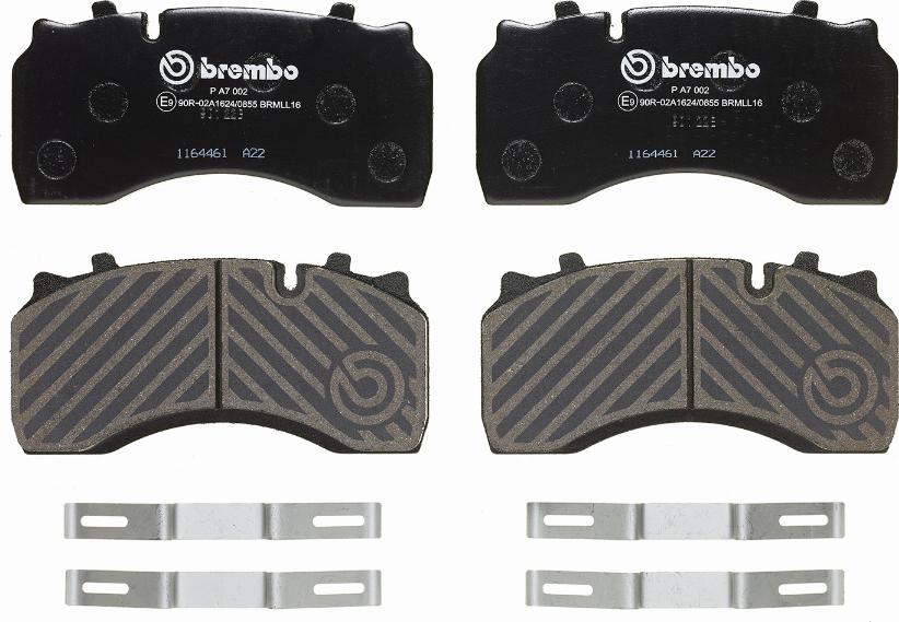 Brembo P A7 002 - Тормозные колодки, дисковые, комплект autosila-amz.com