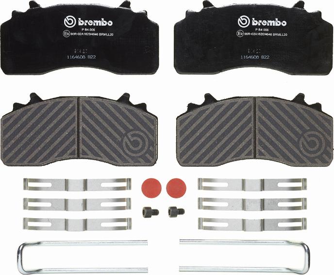 Brembo P B4 006 - Тормозные колодки, дисковые, комплект autosila-amz.com
