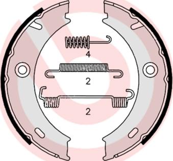 Brembo S 50 512 - Комплект тормозов, ручник, парковка autosila-amz.com