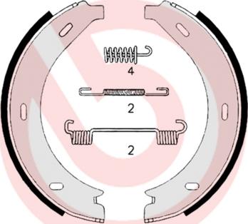 Brembo S 50 517 - Комплект тормозов, ручник, парковка autosila-amz.com