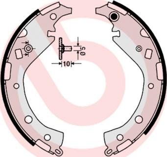 Brembo S 83 549 - Комплект тормозных колодок, барабанные autosila-amz.com