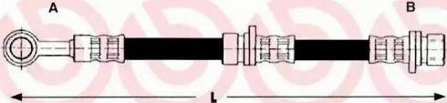 Brembo T 52 016 - Тормозной шланг autosila-amz.com