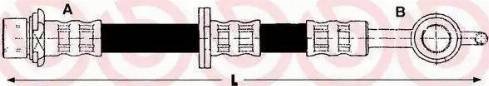 Brembo T 83 027 - Тормозной шланг autosila-amz.com