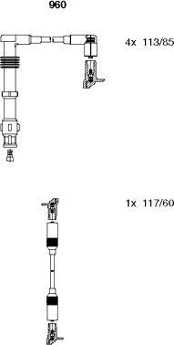 Bremi 960 - Комплект проводов зажигания autosila-amz.com