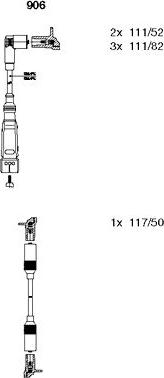 Bremi 906 - Комплект проводов зажигания autosila-amz.com