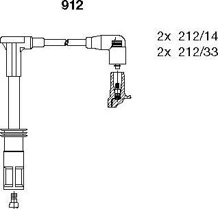Bremi 912 - Комплект проводов зажигания autosila-amz.com